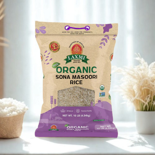 Laxmi Organic Sona Masoori Rice 10 Lb.