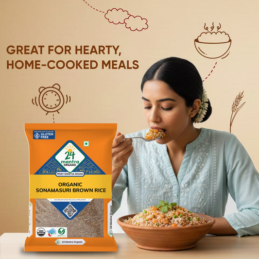 24 Mantra Organic Brown Sona Masuri 10 Lb.
