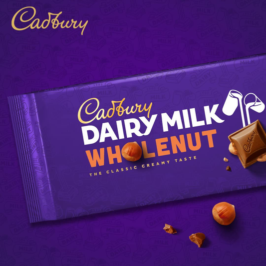 Cadbury Whole Nut Milk Chocolate Bar 45 gm.