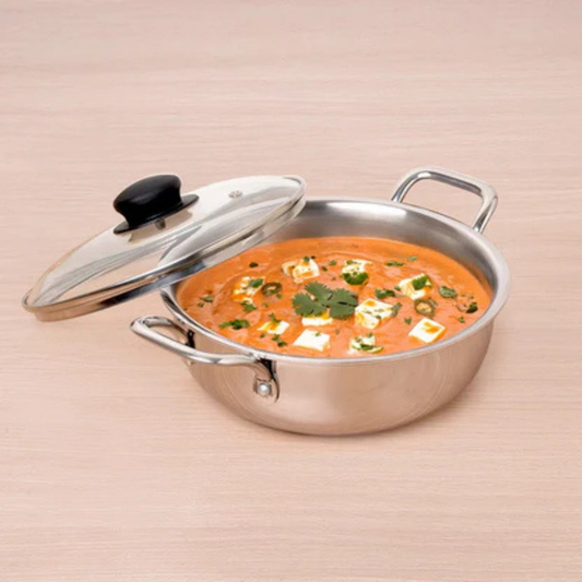 Kadai Steel 3 Ply #15  (With Lid)