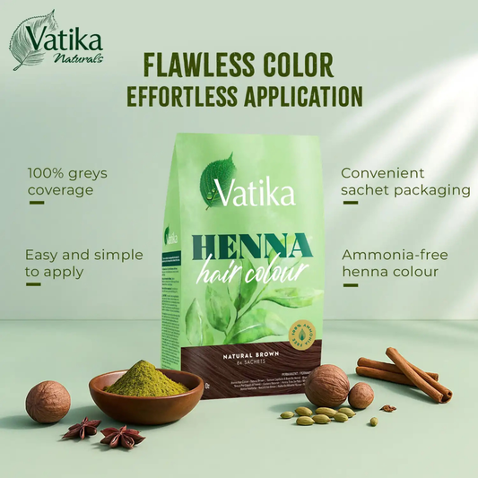 Vatika Hair Color (Natural Brown) 60 gm.