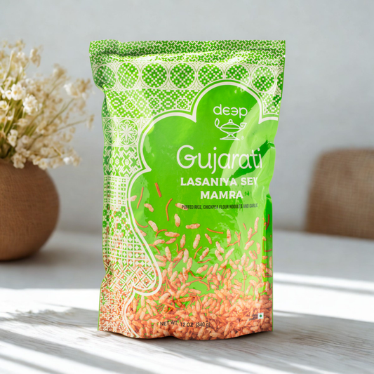 Deep Gujarati Lasnia Sev Mamra 12 Oz.