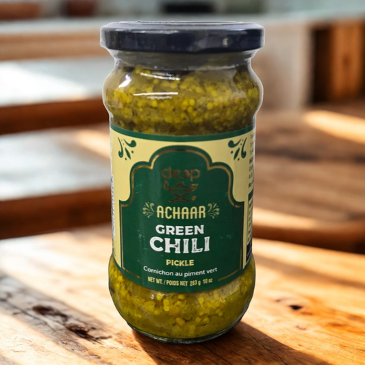 Deep Green Chilli Pickle 26 Oz.