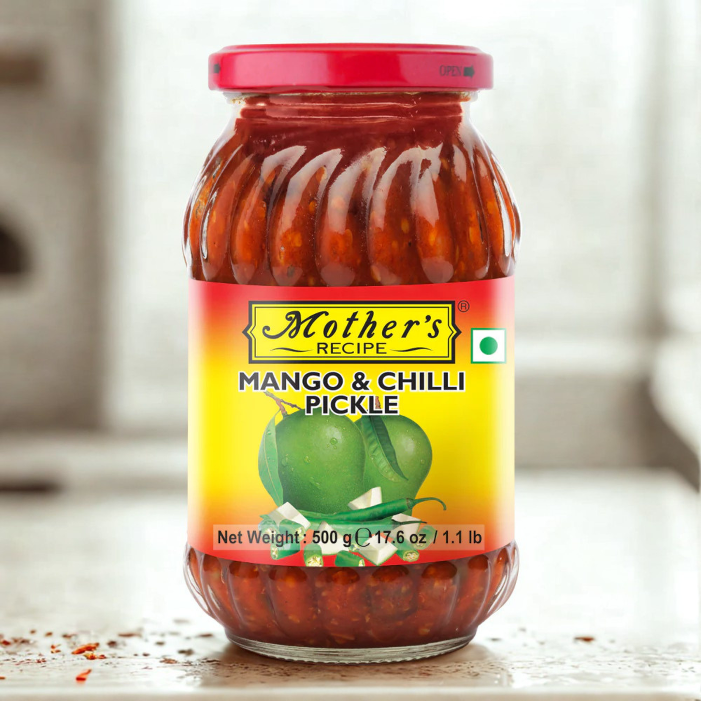 Mother's Recipe Mango & Chilli Pickle 500 Gm.,