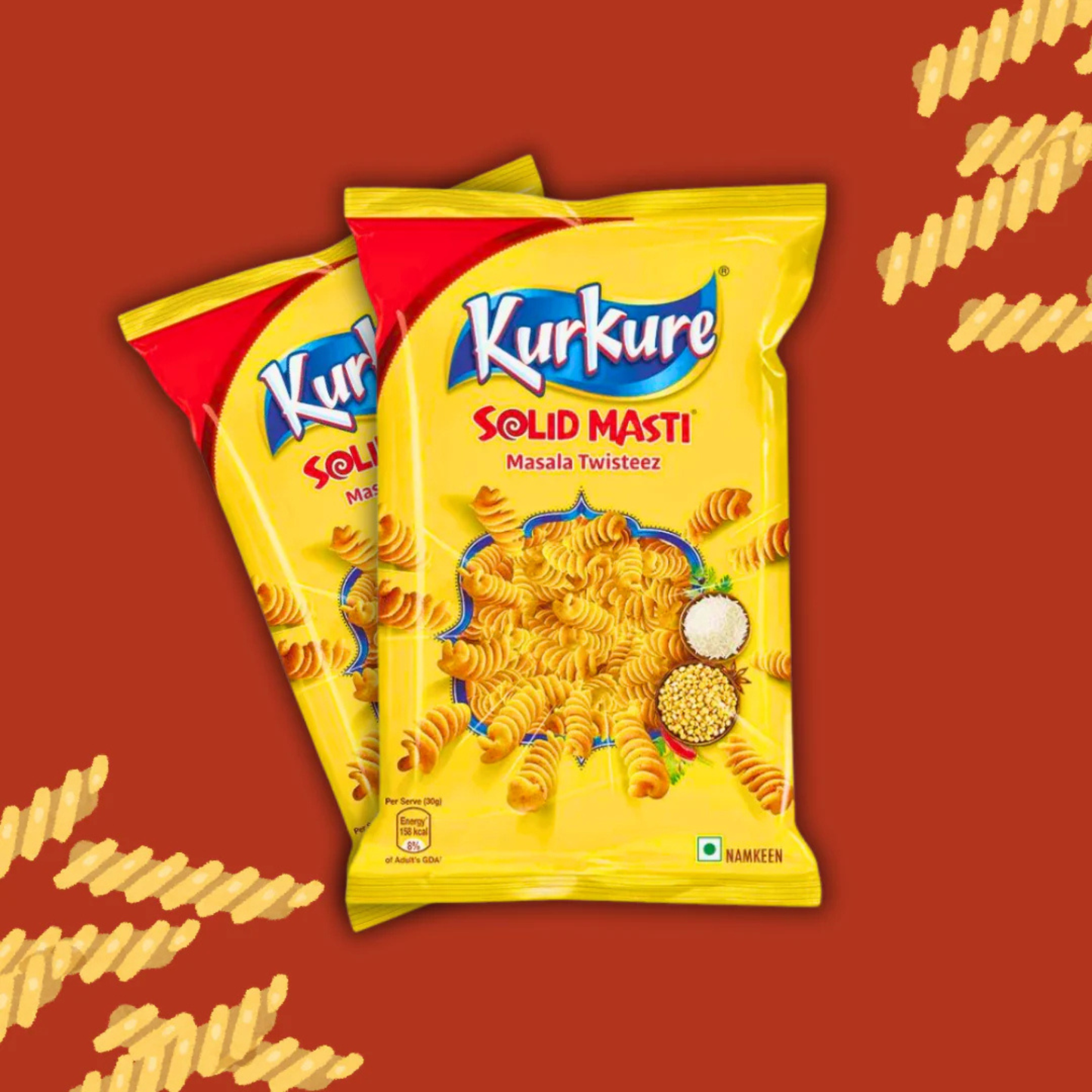 Kurkure Solid Masti Masala Twisteez 60 Gm.