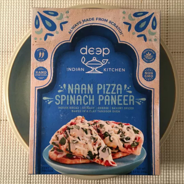Deep Spinach- Paneer Naan Pizza