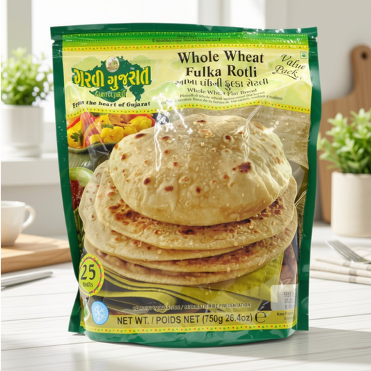 Garvi Gujarat Whole Wheat Fulka 26.4 Oz.