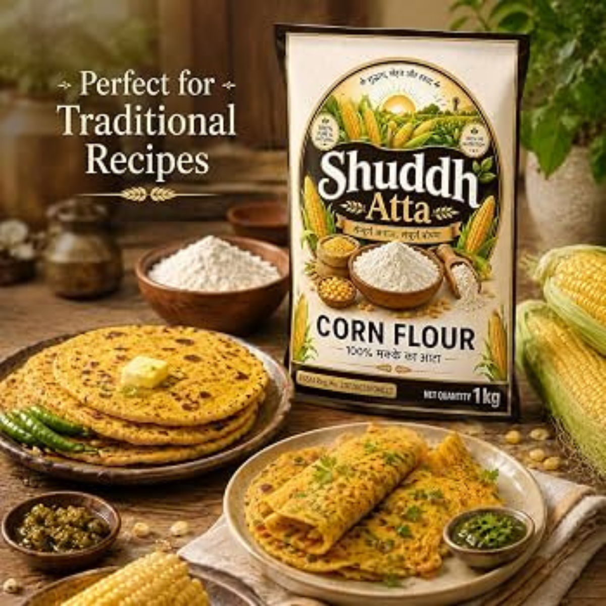 Shudh Makai Atta 4 Lb.