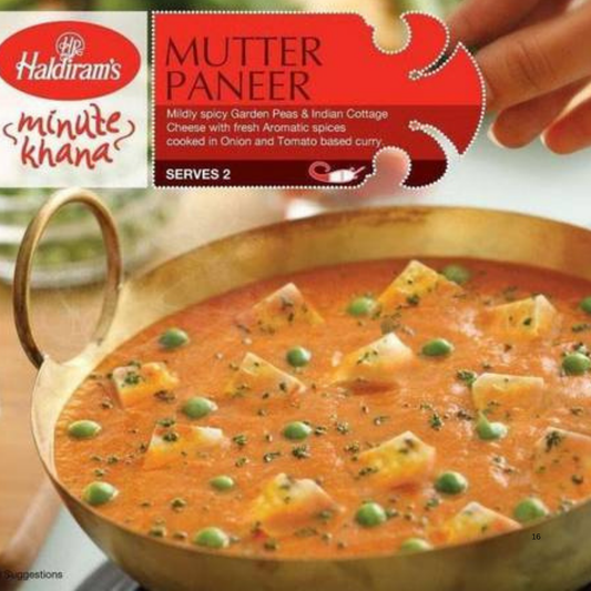 Haldiram's Frozen Mutter Paneer 283 Gm.