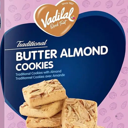 Vadilal Butter Almond Cookies 7.05 Oz.