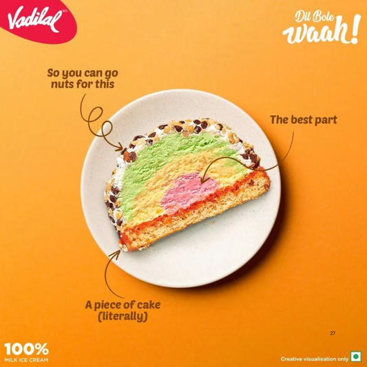 Vadilal Cassatta Ice Cream Block 1 Liter