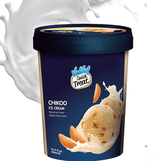 Vadilal Chikoo Ice Cream 100 ml.