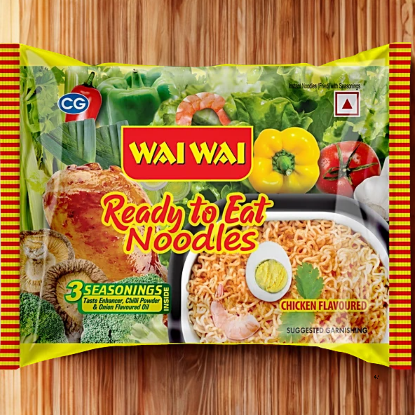 Wai Wai Chicken Flavor Noodles 350 Gm.