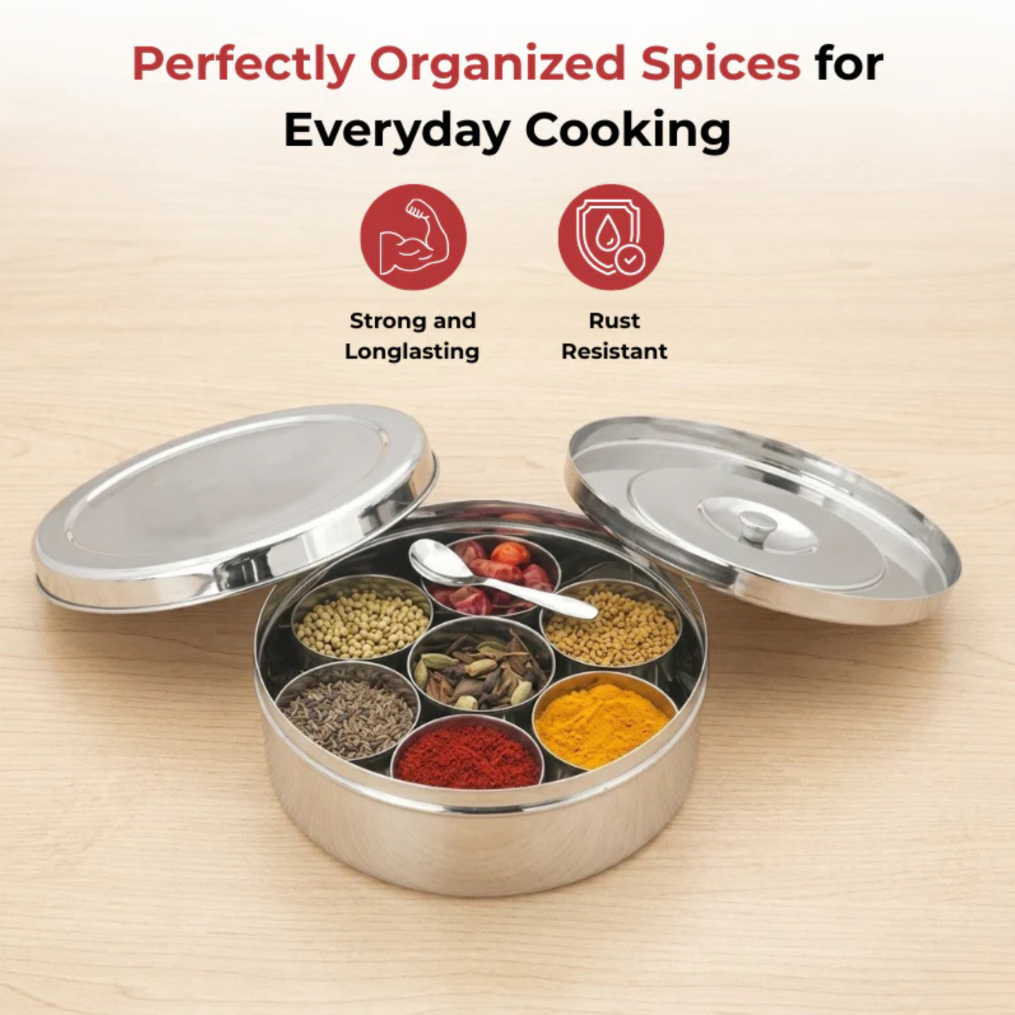 Aman Masala Dabba  (Stainless Steel)
