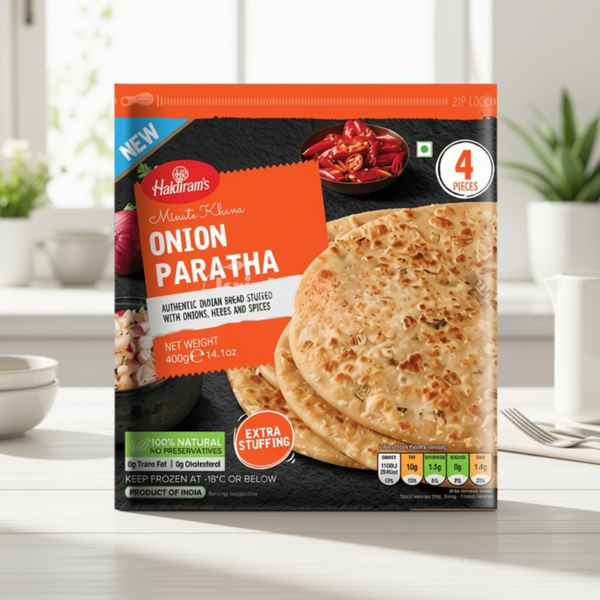 Haldiram Onion Paratha 4 Pc. - 400 Gm.