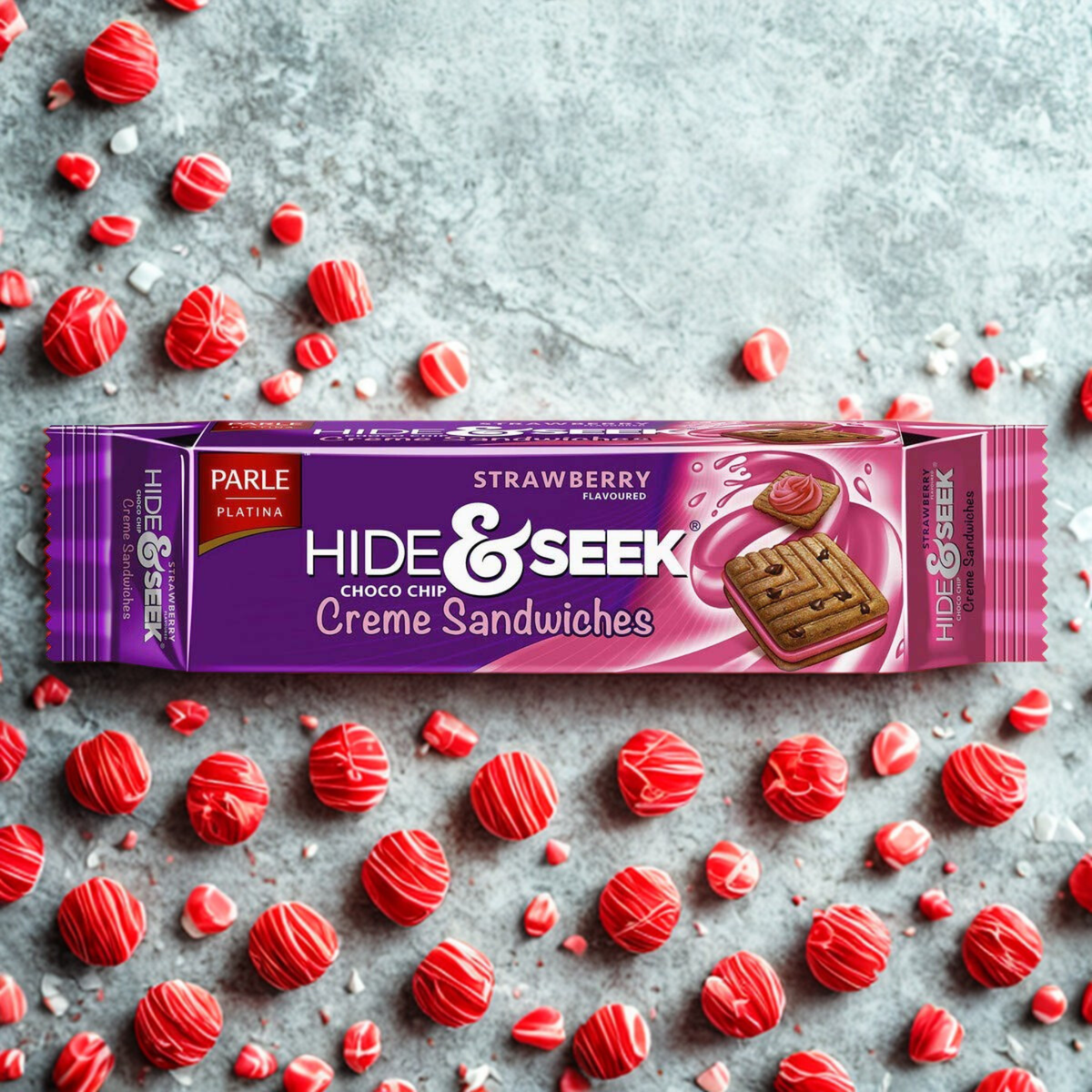 Parle G Hide & Seek Fab Strawberry 400 Gm.