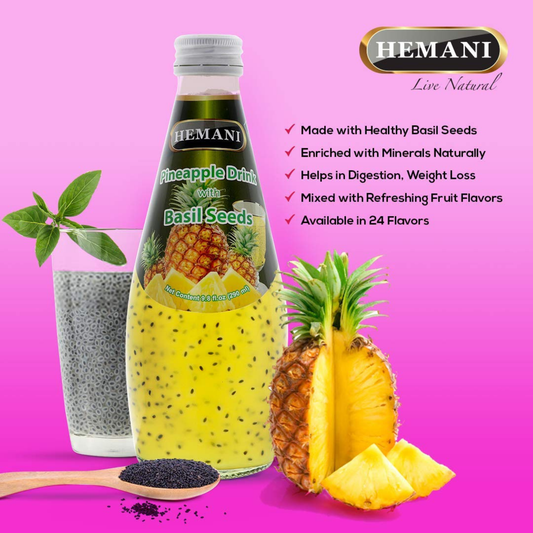 Hemani Pineapple Drink Basil 290 ml.