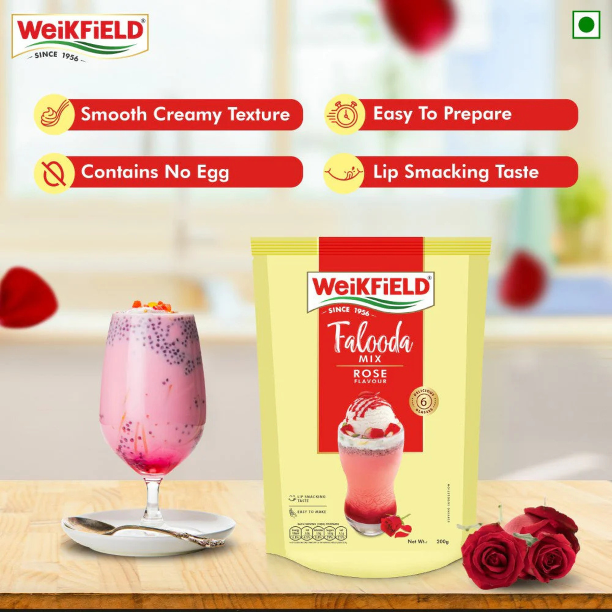 Weikfield Falooda Mix (Rose) 200 gm.