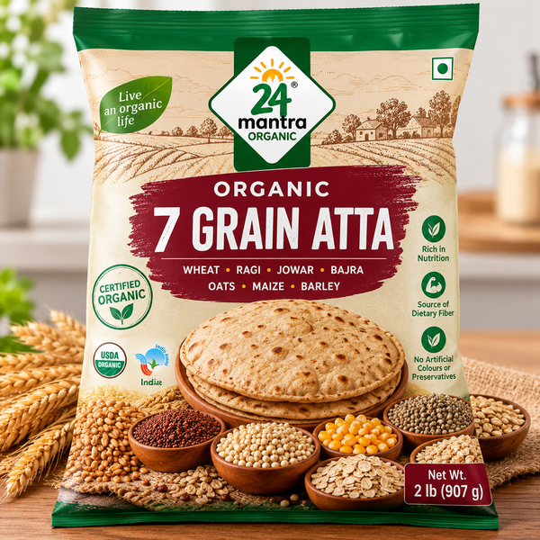 24 Mantra Organic 7 Grain  Atta 2 Lb.