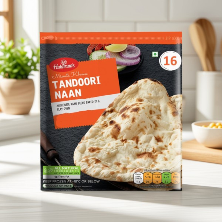 Halidram Tandoori Naan (Value Pack) 16 Pc. - 1.28 Kg.