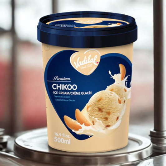 Vadilal Chikoo Ice Cream 500 ml.