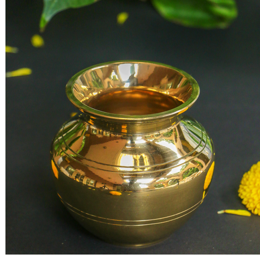 Lota Brass Medium (Rajmahal Matki- Solid Brass)
