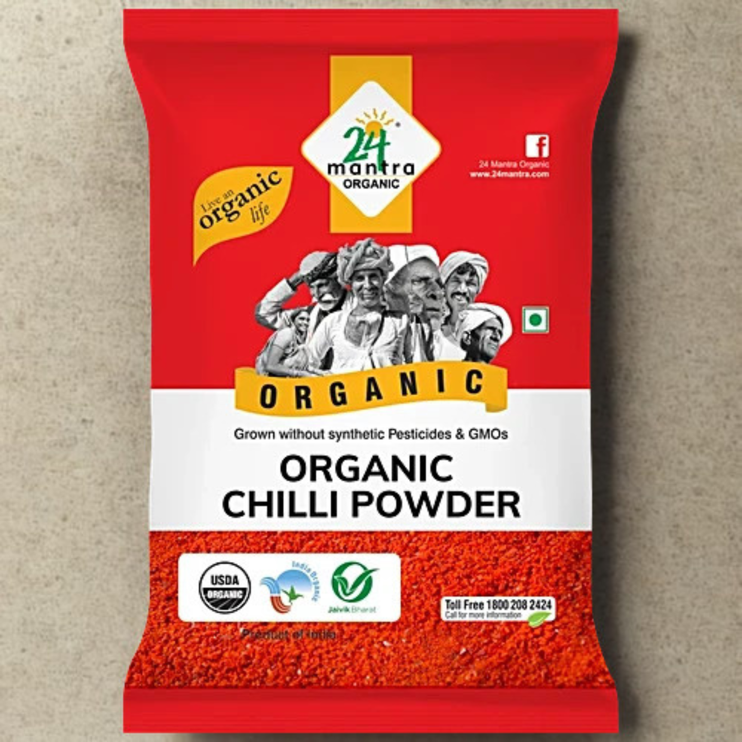 24 Mantra Organic Kashmiri Chilli Powder 200 Gm.