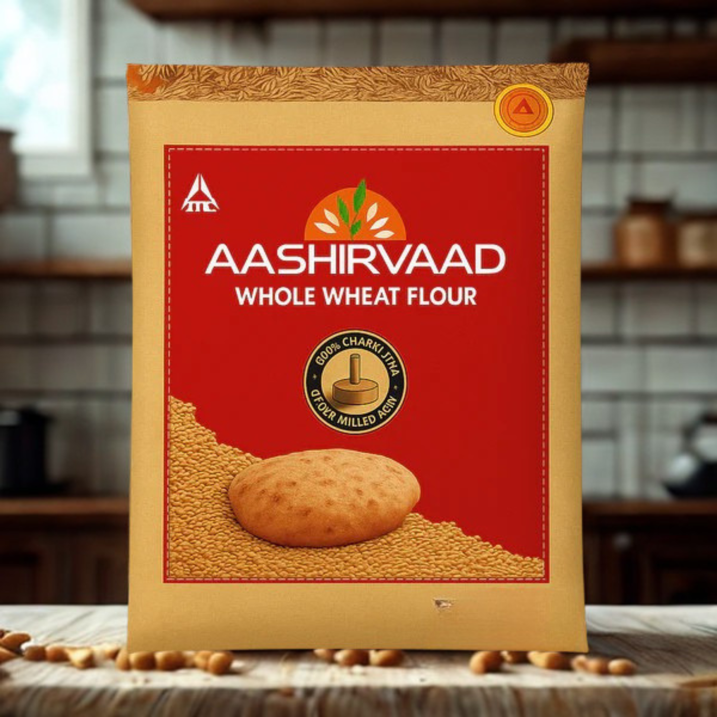 Aashirvaad W Wheat Atta 22 Lb
