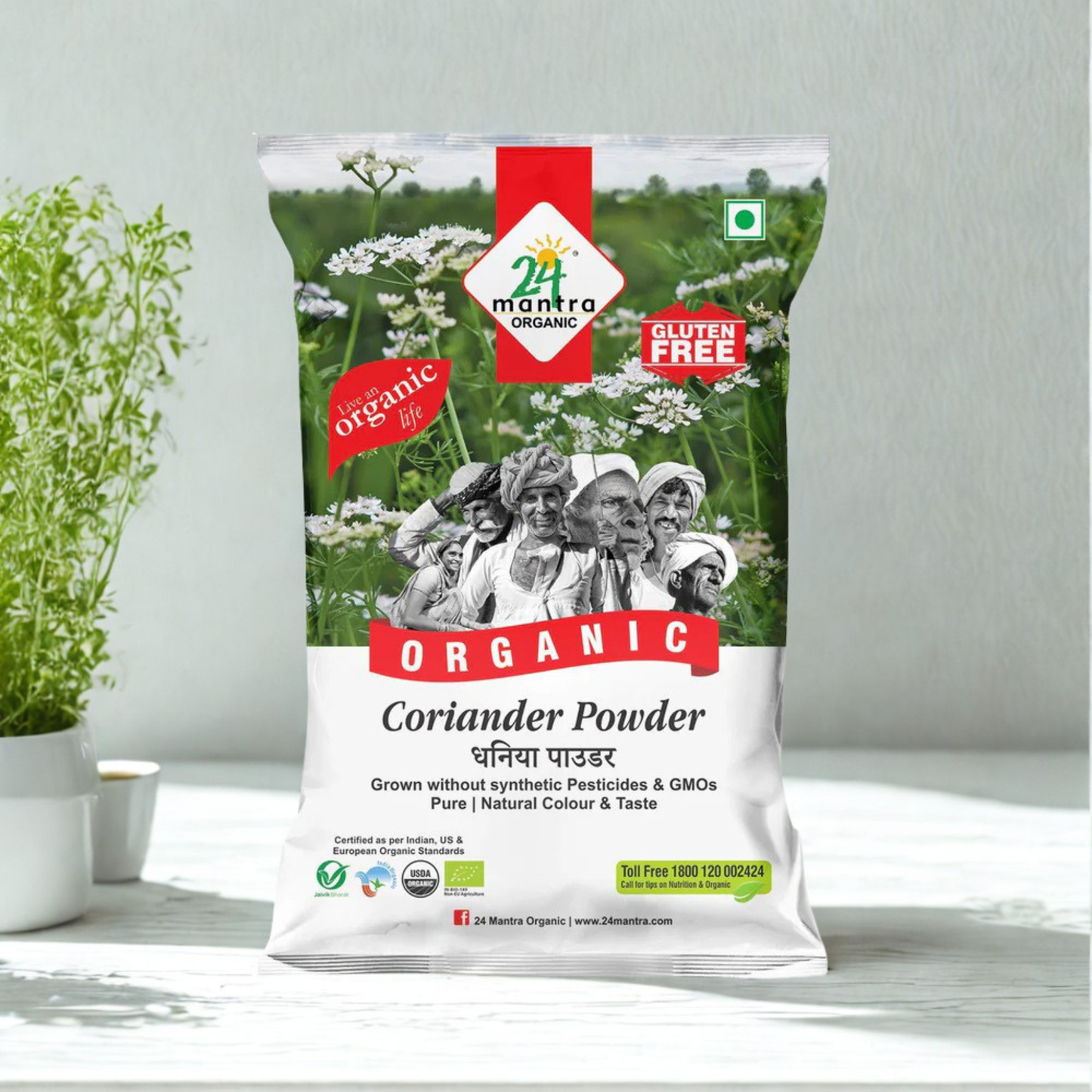 24 Mantra Organic Coriander Powder 8 Oz.