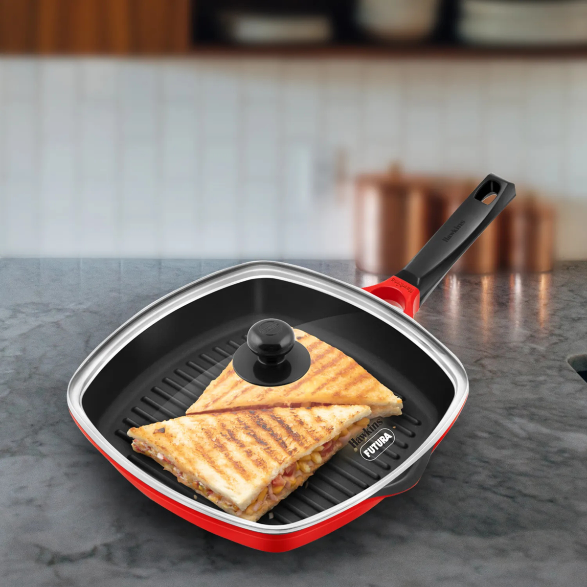 Hawkins Grill Pan (With Glass Lid) 30 cm.