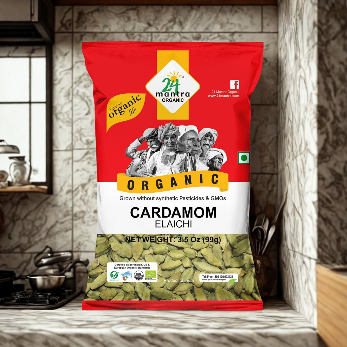 24 Mantra Organic Cardamom 3.5 Oz