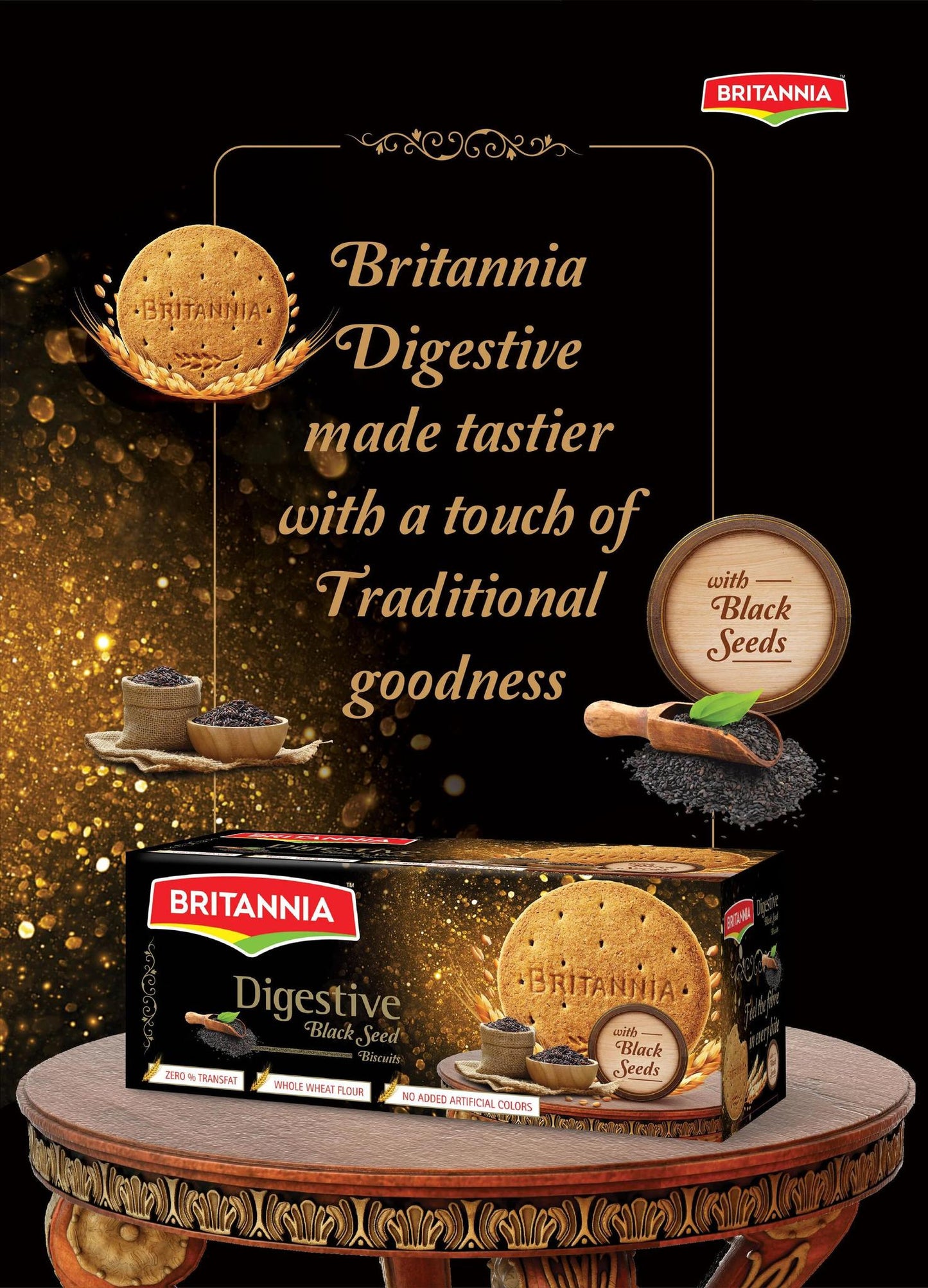 Britannia Digestive Black Seed Biscuits 350 Gm.
