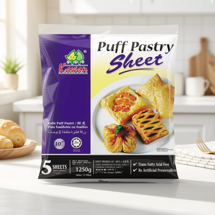 Kawan Puff Pastry Sheet (Frozen) 850 Gm.