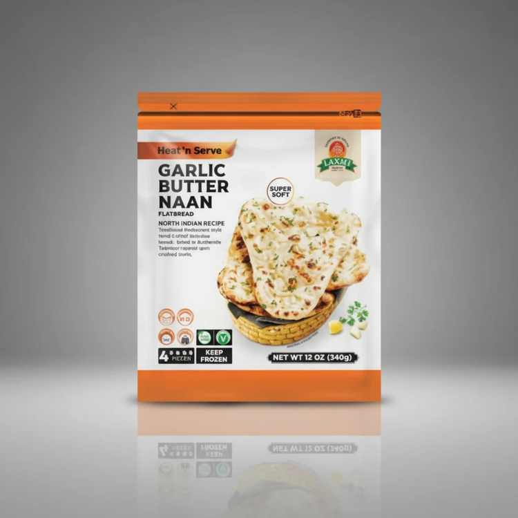 Laxmi Garlic Butter Naan 36 Oz.