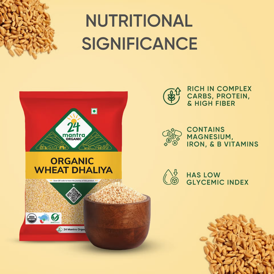 24 Mantra Organic Wheat Daliya 2 Lb.