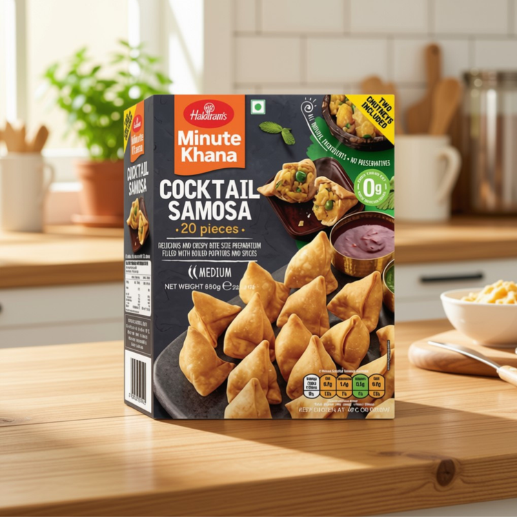 Haldiram Cocktail Samosa (Frozen) - 28 Pc.