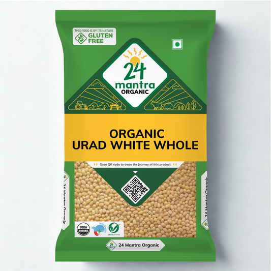 24 Mantra Organic Urad White Whole 4 Lb