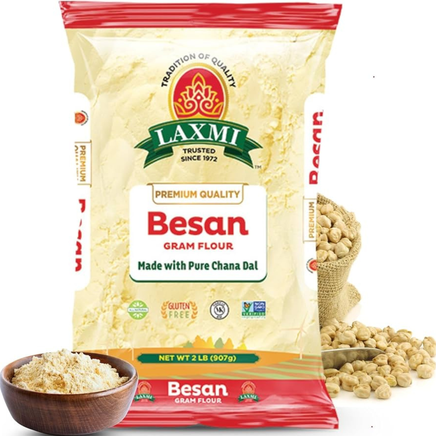 Laxmi Gram Flour (Besan) 4 Lb.