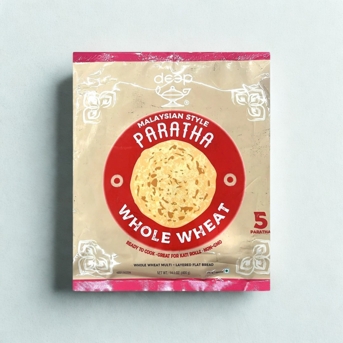 Deep Whole Wheat Paratha (Malaysian Style) - 5 Pc.