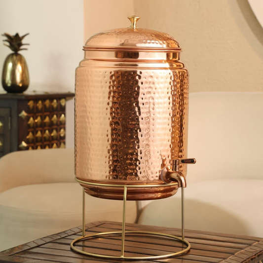 Saga Copper Water Tanki (Hammered) 4 Liter