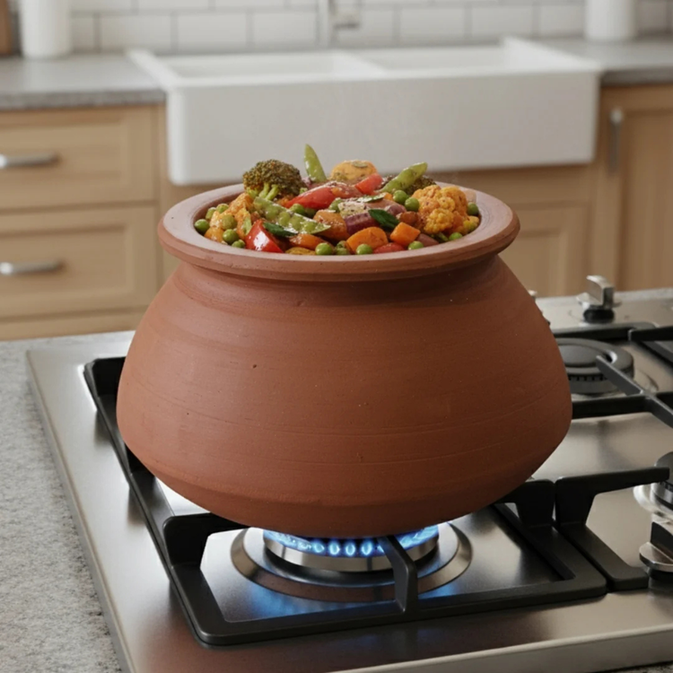 Clay Cooking Handi (Without Cover)