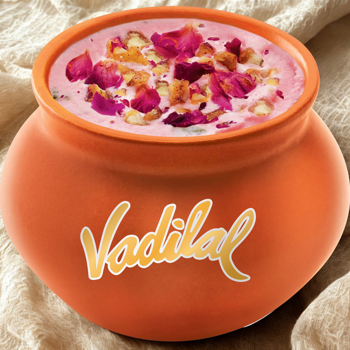 VadiLal Rose Pista Malai Matka Ice Cream