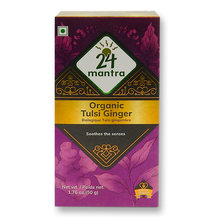 24 Mantra Organic Tulsi Ginger Tea 50 Gm.